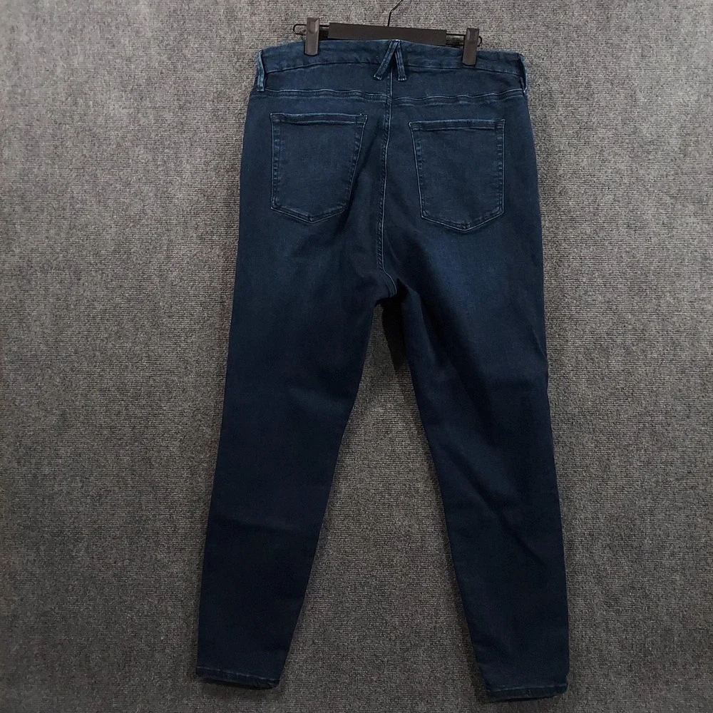 Good American Jeans Womens 18 Blue Dark Wash Skinny Slim Fit Stretch Denim Pants